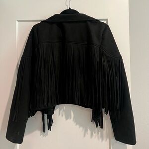 Suede Jacket w/ Fringe